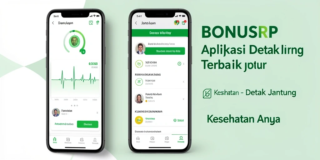 Tampilan antarmuka menarik dari aplikasi BONUSRP untuk Detak Jantung.