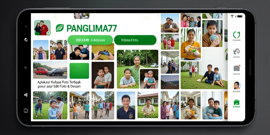 Tampilan antarmuka utama aplikasi Kolase Foto PANGLIMA77.