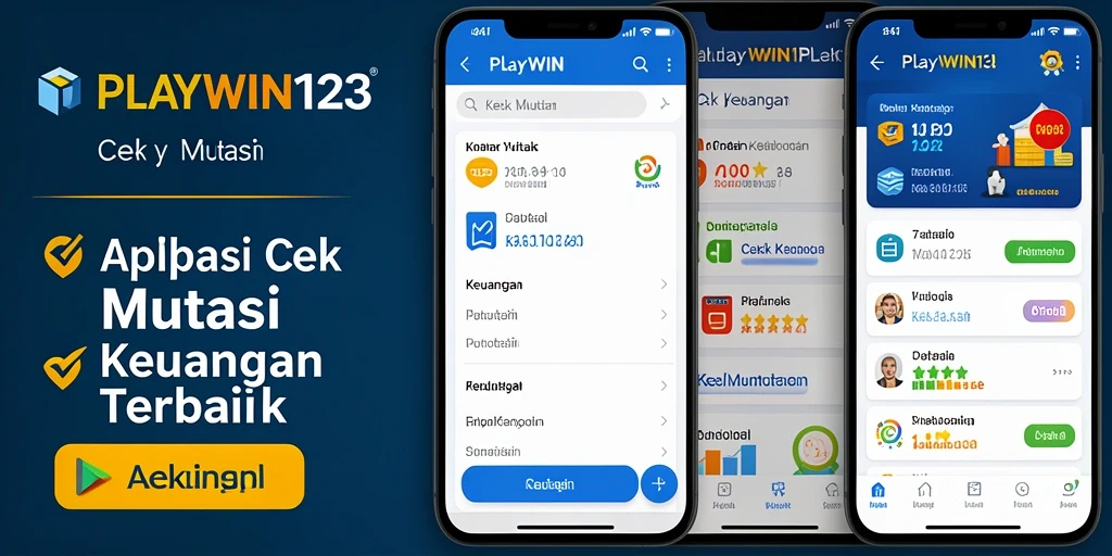 Antarmuka PLAYWIN123 yang sederhana untuk cek mutasi keuangan.