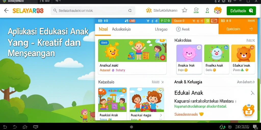 Tampilan antarmuka aplikasi SELAYAR88 yang menarik dan edukatif.