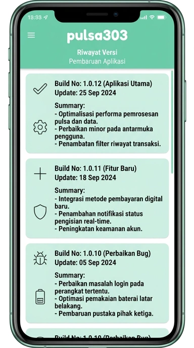 Riwayat Versi Terbaru Aplikasi pulsa303 untuk Android